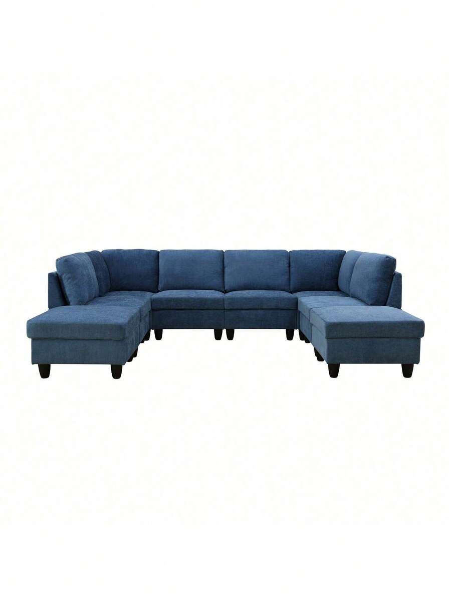 Modular Sectional Couch Set - Single Sofa Chair- Flannel - Gray