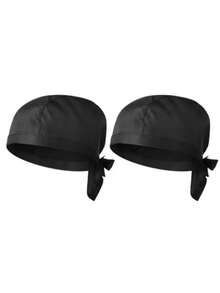 Black Chef Hat With Adjustable Drawstring - Breathable, Washable, Suitable For Chefs, Waiters And Grill Masters - Black - View 5