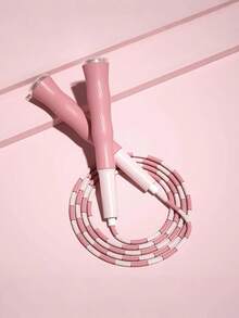 1pc 2.8M Bamboo Segmented Jump Rope, Fitness Jump Rope For Men And Women Weight Loss