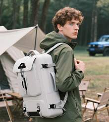 Travel Backpack, Waterproof Laptop Backpack With Shoe Pocket, Hidden USB Charging Port, Hiking Backpack - Black - View 4