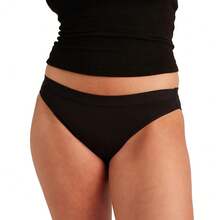 Saalt Reusable Period Underwear - Comfortable, Thin, And Keeps You Dry From All Leaks (Cotton, Bikini) - Núi lửa đen - Xem 1