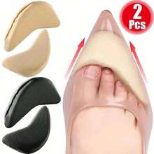 1pair/2pairs Pain Relief Forefoot Insert Pads Women Sponge Toe Plug Half Insoles Adjustment Reduce Shoe Size Filler Protectors Cushion Super Soft Shoes Front Insole Sponge Half Pad For High Heels, Loafers, Adjustable Toe Protection, Anti-Skid, Pain Relief, Half Size Insole, Forefoot Pad
