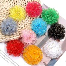 10 pièces Fleurs de Chiffon Œillet Bordées d'Or 5cm, Grande Taille, Accessoires de Décoration de Vêtements, Matériaux DIY pour Pinces à Cheveux, Fleurs de Décoration pour Sacs, Chaussures, Chapeaux, Décoration Maison, Décoration d'Emballage Cadeau, Fournitures Artisanales Fête des Mères, Options Multicolores