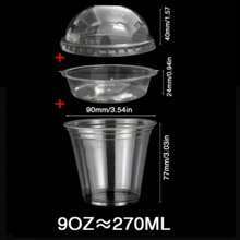 20 pièces Coupes à dessert jetables transparentes, coupes à dessert en plastique avec couvercles, coupes en plastique de 270/350 ml, coupes à yaourt, crème, glace et fruits polyvalentes, idéales pour les anniversaires et les mariages