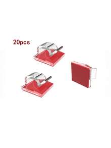 10-50个装电缆夹，粘性电缆整理器，耐用强力电缆夹，适用于汽车、办公室和家庭 - 彩色 - 查看 10