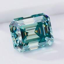 1pc High Quality Fashion Moissanite Fancy Cut Emerald Green Aquamarine Gemstone For Jewelry Setting And Decoration - Sea Blue - View 11