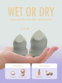 2pcs Makeup Sponge Set, Non-Latex Makeup Blender Sponge, Soft Cosmetic Puff For Setting Makeup, Suitable For All Skin Types, Portable For Daily Use And Travel,Makeup,Cheap,Room Decor,Vanity,Travel,Bedroom,Makeup Accessories,Puff,Makeup Blender,Powder Puff,Makeup Sponge