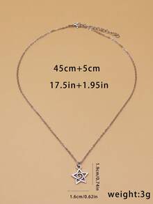 1 pieza Nuevo collar de moda personalizado de hip-hop, collar con colgante de pentágono en espiral minimalista retro, adecuado para uso diario, regalo para amigos