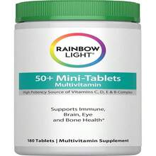 Rainbow Light - 50+ Mini-Tablet Food-Based Multivitamin - Age-Defense Formula Probiotic And Antioxidant Formula; Vitamins And Minerals Support Immune, Heart, Skin, Eye, Bone And Prostate - 180 Tablets - Flavor Name B - View 1