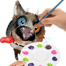 1/5/15pcs White Round Plastic Paint Palettes, For Students To Paint In School Projects Or Art Classes, Back To School, School Supplies, Home Supplies