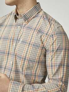 Ben Sherman Camisa Manga Larga Cuadros Multicolor  Tie-Dye    Primavera/Otoño    Regular    Botón delantero  Botón - Multicolor - Ver 3