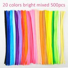 100/500pcs Value Packs Multicolored DIY Pipe Cleaner Projects, Colorful Chenille Stems Pipe Cleaners Craft Supplies+Pom Poms, Blue Fuzzy Wire Craft Supplies For Ocean-Themed DIY Decor And Graduation Gifts, Soft Chenille Stems - Blue - View 12
