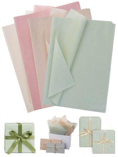 10/20pcs Green Tissue Paper For Gift Packaging, Candy DIY Packaging Paper, Floral Wrapping Paper For Birthday Wedding Party Packaging Decoration