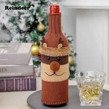 Christmas Decorations Santa Claus Wine Bottle Covers, Knitted Champagne Bottle Sleeves, For Restaurant Holiday Settings Christmas, Halloween, Thanksgiving Gifts Easter Gifts Christmas Decorations Christmas Gifts Christmas Decorations Home Christmas Gifts Christmas Decor
