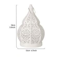 1pc European Style Metal Hollow Gourd Shaped Decorative Candle Holder Lamp, Suitable For Church Decor, Ramadan Lantern, Islamic Style, Moroccan Decor, Home Room Decor, Bar, Restaurant Decor, And Gift - Multicolor - View 16