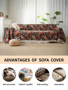 1 pieza Manta suave y gruesa de estilo bohemio minimalista, adecuada para la decoración del sofá de la sala de estar, protección contra arañazos de mascotas, para uso en todas las estaciones