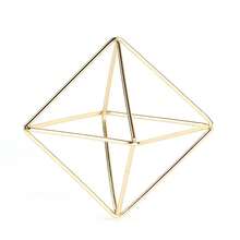 Hanging Iron Air Planter Cube - Soil-Free Plants & Floral Pot, Geometric Triangle Design With Rope Hanger, Lightweight & Durable For Indoor/Outdoor, Suitable For Valentine's Day, Home Party, Wedding, Holiday, Study & Garden Decor - Multicolor - View 9