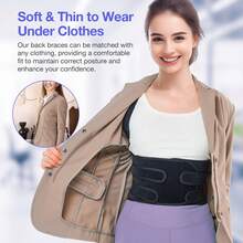 1pc Updated Posture Corrector For Men & Women, Size Runs Small, Consider Ordering One Size Up For Loose Fit, Adjustable Upper Back Support For Clavicle And Neck/Shoulder Upright Comfort Posture Corrector For Men & Women, Body Health Fixation Upper Back Support Clavicle Back And Shoulder Under Clothes, Black - Multicolor - View 5