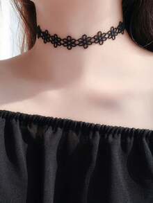 20pcs Gothic Minimalist European And American Style Choker Necklace Set, Short Velvet Necklace, Korean Version
