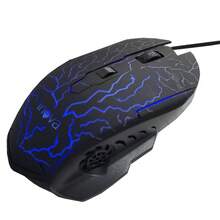 Mouse Gamer com Fio sensor 2400 DPI 6 Botões Programáveis Inova RGB USB Confortável - Multicolorido - Visão 2