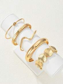 6/1 Set Elegant Resin Round Disc Braided Rope Bracelet, Fashionable & Chic Accessory For Women, Suitable For Vacation, Party, Date, Evening, Travel, Daily Wear