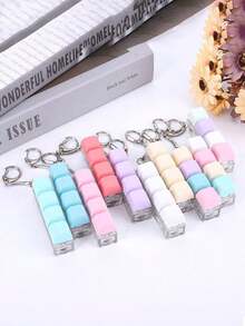 1PC Simple Colorful Keyboard Fidget Toy 4 Keys Keyboard Cube Relief Pressure Relief Keychains,Car Keychain,Bag Pendant,Keychain Accessories,Keyboard Key Design,Adult Finger Keychain,Finger Press Keyring,Calming Keychain,Focus And Relaxation Unzip Keychain Birthday Gifts Party Gifts Holiday Gifts. Car Accessories Bag Charm School Cute Goth Y2k - 彩色 - 查看 3