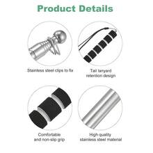 Telescopic Handheld Flagpoles, Telescopic Flag Pole With Clips Portable Stainless Steel Flag Pole For OutsideFlag Pole