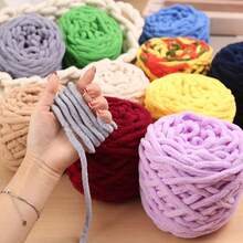 1pc 100g/1pc Chunky Knitting Yarn Set, Single Ply Soft & Skin-Friendly Autumn/Winter Yarn, Suitable For DIY Knitting Scarves, Bags, Slippers, Dolls, Blankets, Cushions - Multicolor - View 2