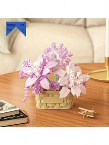 Flower Basket Building Block Set, Roses, Sunflowers, Succulent Flower Pot Decor, Educational Constructing Toy, Kids Building Toy, Gift For Boys & Girls, Birthday & Party Gift - Multicolor - View 12