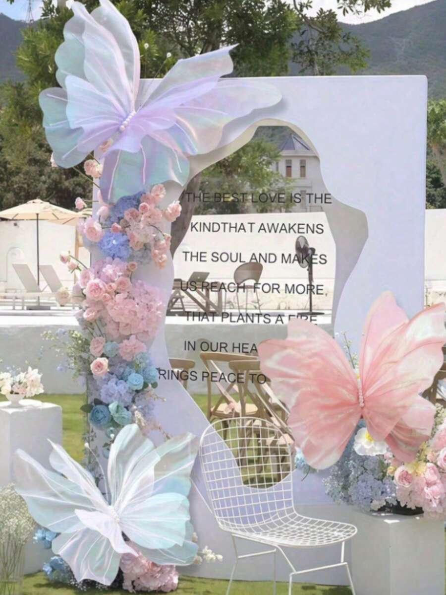 5 miếng bướm nhân tạo bằng lụa gạc trang trí đám cưới, bướm giả bằng lụa gạc khổng lồ trưng bày cửa sổ cửa hàng, trang trí sân vườn ngoài trời, trang trí tiệc theo chủ đề sinh nhật, trang trí nhà cửa, trang trí vòng hoa, trang trí hoa lớn, trung tâm, ngày của mẹ, trang trí ngày lễ, trang trí sự kiện, trang trí giáng sinh, - Nhiều màu - Xem 1