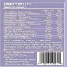 Natifi (2 Bottles Fertility Prenatal Vitamins Regulate Cycles Balance Hormones, Aid Ovulation Conception Multivitamin For Women 60 Caps Folic Acid, Myo Inositol, Vitex - Tên hương vịA - Xem 2
