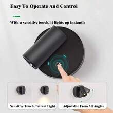 1 pieza Foco recargable con control remoto, luz de ambiente para fotografía de pared, sin cableado, sin perforación, sin instalación, luz inalámbrica de pared para decoración del hogar, luz de pared LED con control táctil