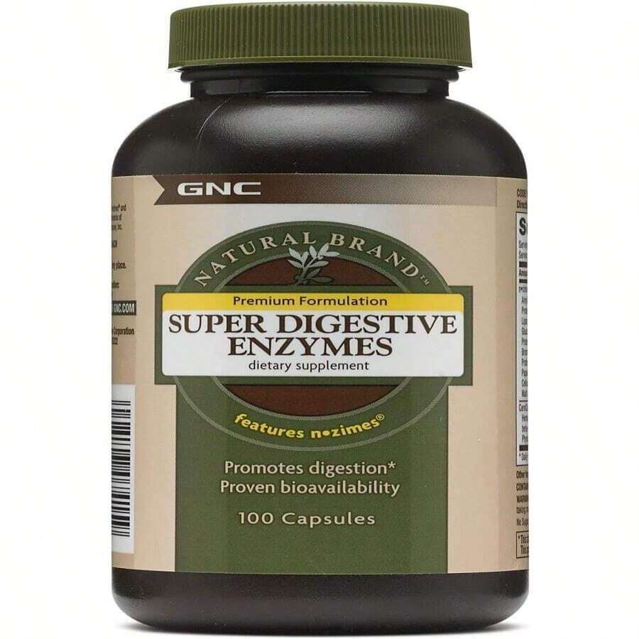 GNC Natural Brand Super Digestive Enzymes, 240 Capsules, Supports Protein, Carbohydrate And Fat Digestion - Flavor NameA - View 1