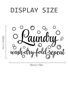 Laundry Room Wall Decor Laundry Decals Sign Bubble Stickers Lettering Vinyl Art Decor Room Decor Wall Stickers Wall Sticker Home Decor - Multicolor - View 6