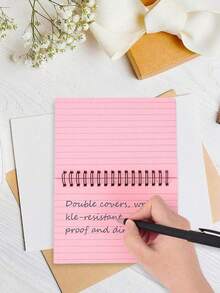 2pcs/1pc Simple Colorful Spiral Notebook, Multifunctional Coil Notebook Candy Color Lined Portable Diary Memo Index Card Creative Notepad, Easy Tear Binding, Pink Blue Green 5 Color Mix, Office Supplies Diary Notebook Student Back To School Stationery, Birthday Thanksgiving Gift, School Prize And Reward