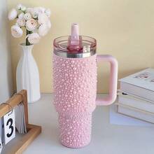 40oz Diamond Pearl Tumbler – 304 Stainless Steel Double Wall Vacuum Car Cup, Leakproof Straw Lid, 12h Cold 6h Hot, US Local Warehouse - 彩色 - 查看 2