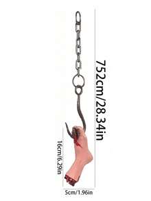 1 Set Halloween Dekorationen Horrorprops Fesseln Haken Abgetrennte Hand Abgetrennter Fuß, Dekorationen für Spukhaus Szene, blutige Horror Halloween Props Gefälschte verstümmelte Gliedmaßen