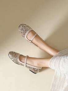 Mengshangli Zapatos planos para mujer con moño, parche de encaje, zapatos elegantes para fiestas, adecuados para todas las estaciones