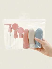 11 pièces/set Ensemble de bouteilles de voyage rechargeables pour cosmétiques, contenants vides pour liquides. Bouteilles de voyage rechargeables, étanches, pressables, d'une capacité de 60 ml. Essentiels pour le shampoing, le revitalisant, la lotion corporelle, le gel douche. Sous-emballage pour la décoration de la maison, du salon, de la chambre à coucher, de la salle de bain. Accessoires pour les voyages, les mariages, les fêtes, les anniversaires, les cadeaux pour maman, papa, amis. Nouvel an, accessoires, cadeaux amusants, essentiels de voyage