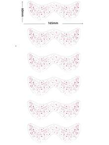 6片装红银双色闪光雀斑贴纸，防水闪亮持久，适合女性化妆、节日、音乐派对、情人节等场合。 - 紅色 - 查看 4