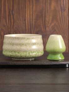 2件带嘴陶瓷碗、宋代抹茶碗、抹茶打蛋器、抹茶刷、抹茶搅拌工具套装、窑烧餐具套装、返校套装、节日礼品套装