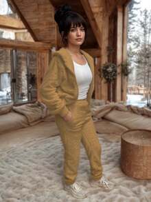 Women Two-Piece Outfits, Tall Women - Coklat muda - View 1