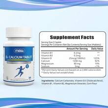 Mellk Calcium-Supplement Vitamin-D3 1200-Mg Magnesium-Mini - 186Tablets Unflavored Slow Release Bone Health Women And Men Dietary Supplement Easy To Swallow Sugar Free - Tên hương vịA - Xem 6