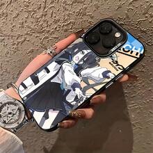 [Enviado desde México]Funda de Teléfono de Chica Animada Y2K para Modelos de  16, 15, 14, 13, 12, 11 Pro Max, X, XR, XSMAX, 8 y 7 Plus con Parte Trasera Anticaída y Acabado Mate. - Plateado - Ver 5