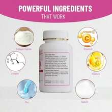 Wins Town Compound Collagen Tablet Candy, 6000mg Collagen Per Serving, Support Healthy Bones, Skin, Hair, Nails, 60 Tablets - 白色的 - 查看 5
