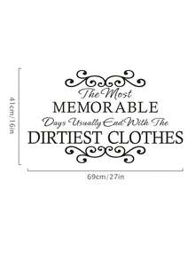 Laundry Room Wall Decor Laundry Decals Sign Bubble Stickers Lettering Vinyl Art Decor Room Decor Wall Stickers Wall Sticker Home Decor - Multicolor - View 9
