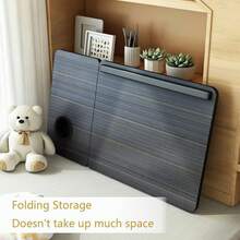 Escritorio portátil para Cama sofá,mesa de cama para laptop con patas plegables y ranura para taza,soporte de lectura con ángulo de altura ajustable,bandeja de cama para laptop para cama (Negro) - Negro - Ver 6