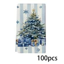 2pcs Set Of Christmas Themed Towels, Designed With Christmas Snowman And Christmas Tree Pattern Printed Towels, Machine Washable, Heat-Resistant, Absorbent And Reusable, Room Decoration, Kitchen And Bathroom Towels, Party Decoration, Home Decoration, Ideal Christmas Gift - Multicolor - View 18