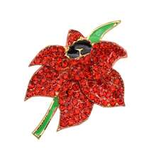 Auf dass wir nicht vergessen Rote Emaille Blumen Mohn Brosche Rucksack für Schule Büro Accessoires Hemden Jacken Schmuck Weihnachten Halloween Kleidung Anstecker Lustig Süß Lehrer Geschenke