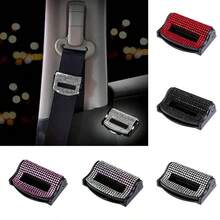 1 Piece Of Car Seat Belt Buckle With Diamond Inlay, Universal Car Seat Belt Fastener, Full Diamond Car Seat Belt Clip - Multicolor - View 8
